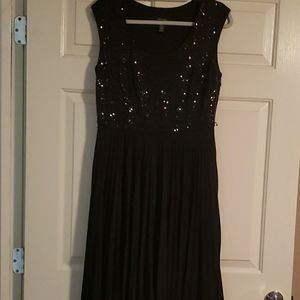 R&M Richards Black Sequined Dress Size: 12